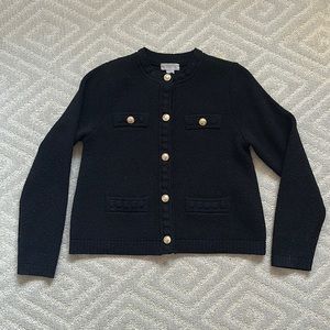 H&M black cardigan w gold buttons size Small